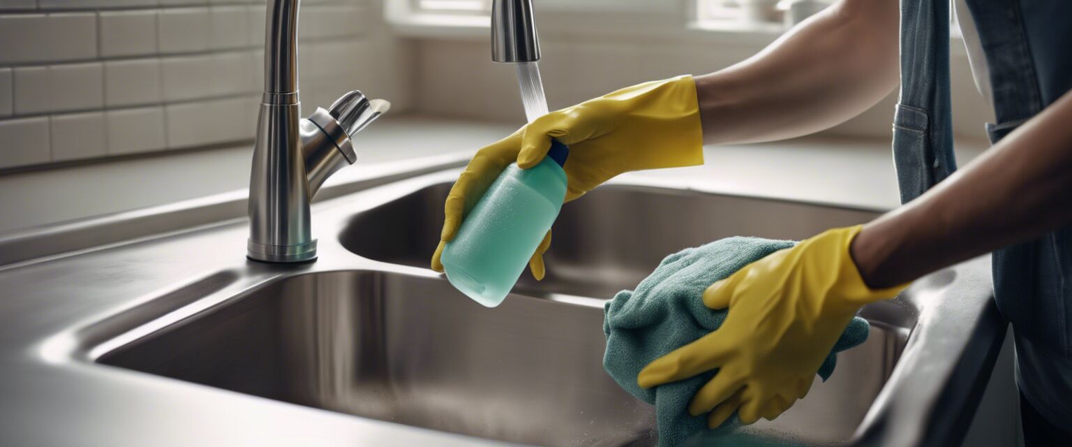 Cleaning stainless steel sink