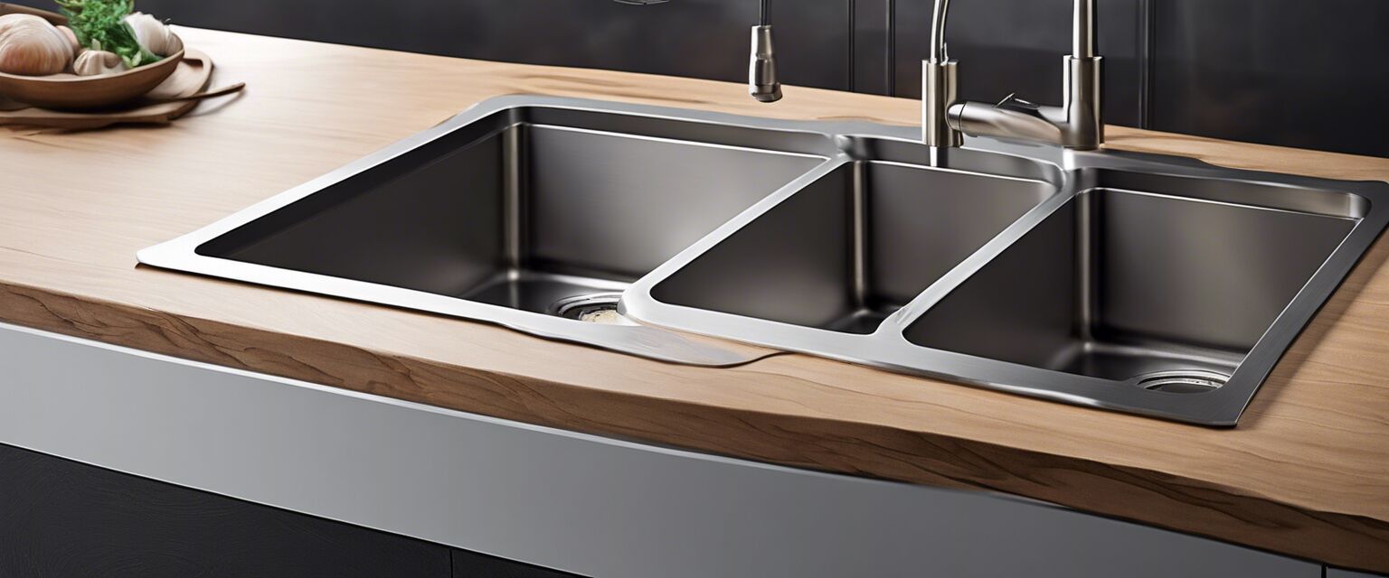 Materials of triple bowl sinks