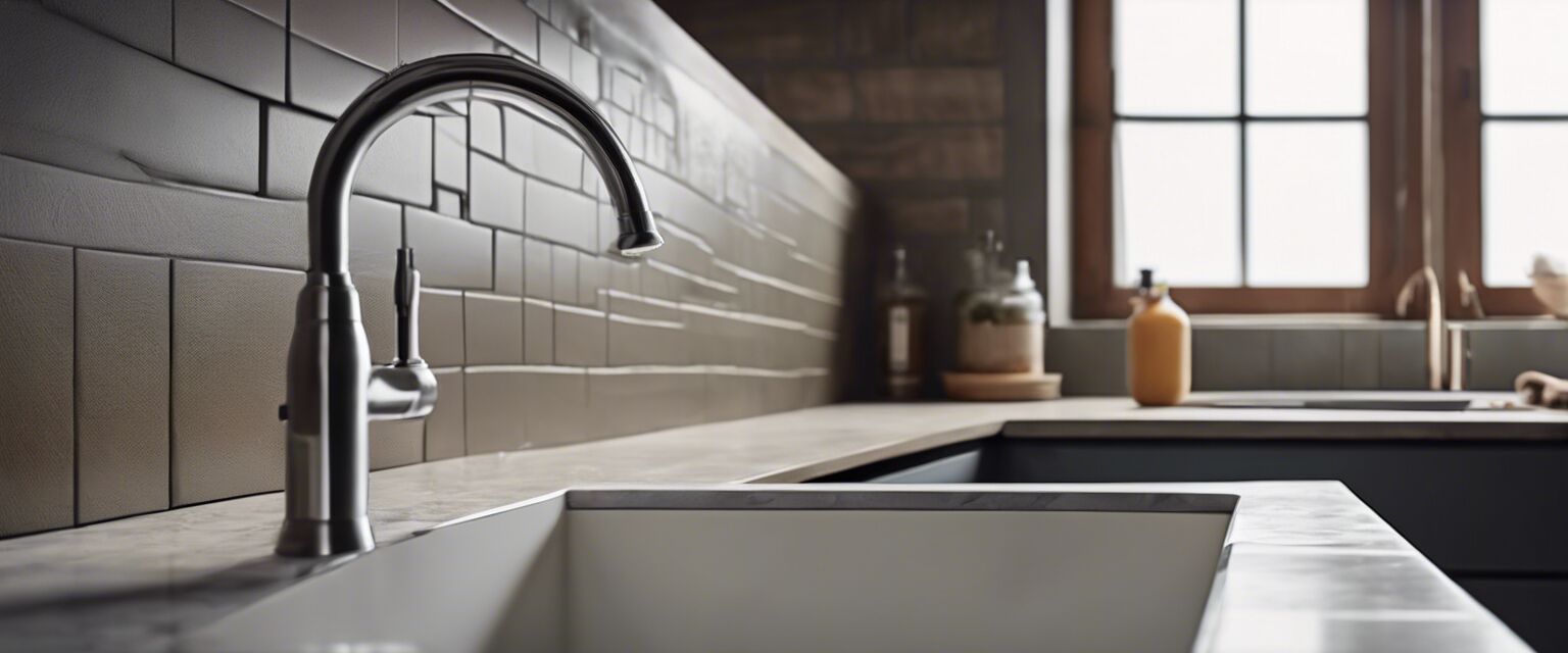 Installation of an undermount sink in a kitchen